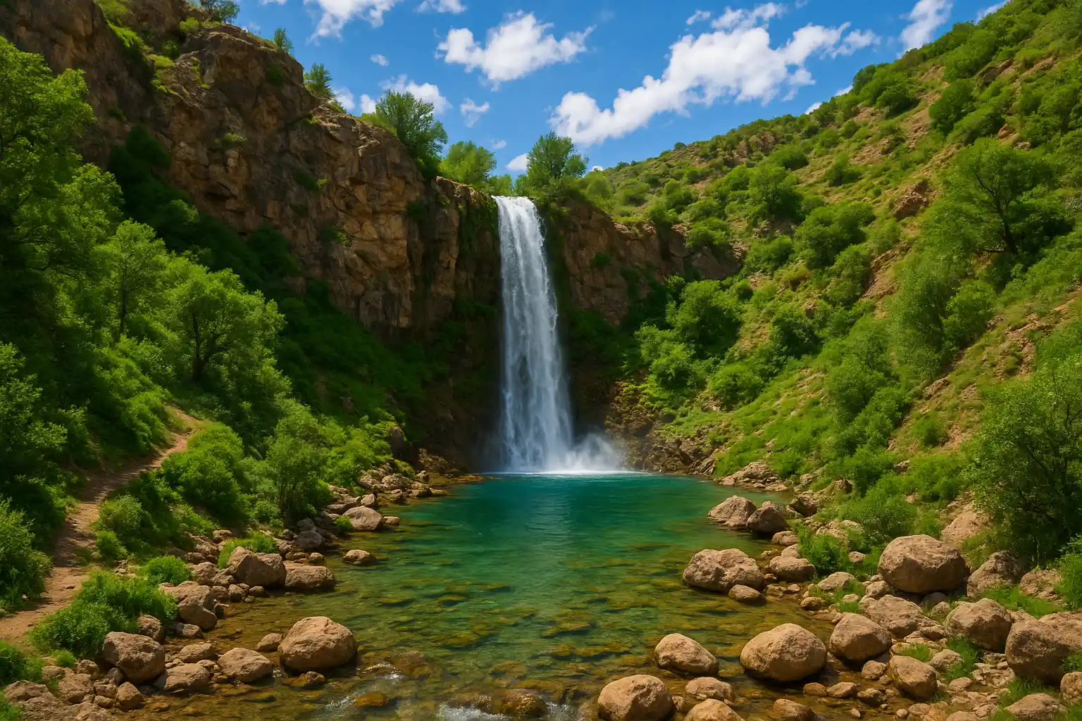 آبشار آب گرم کلات