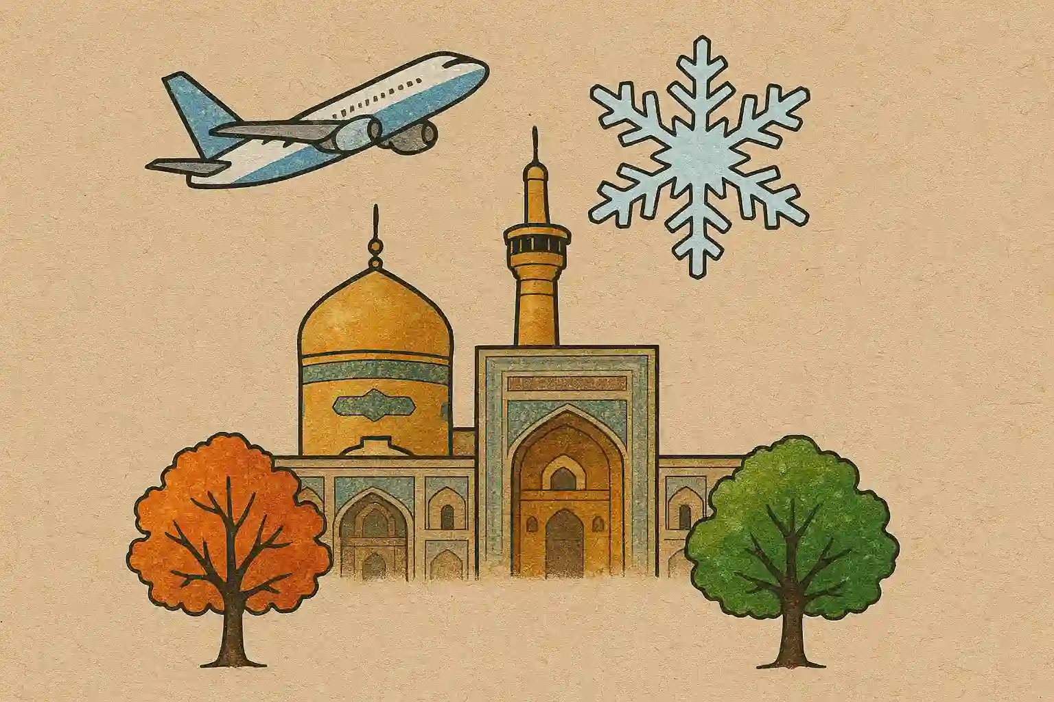 بهترین زمان سفر به مشهد از نظر دما و شرایط جوی